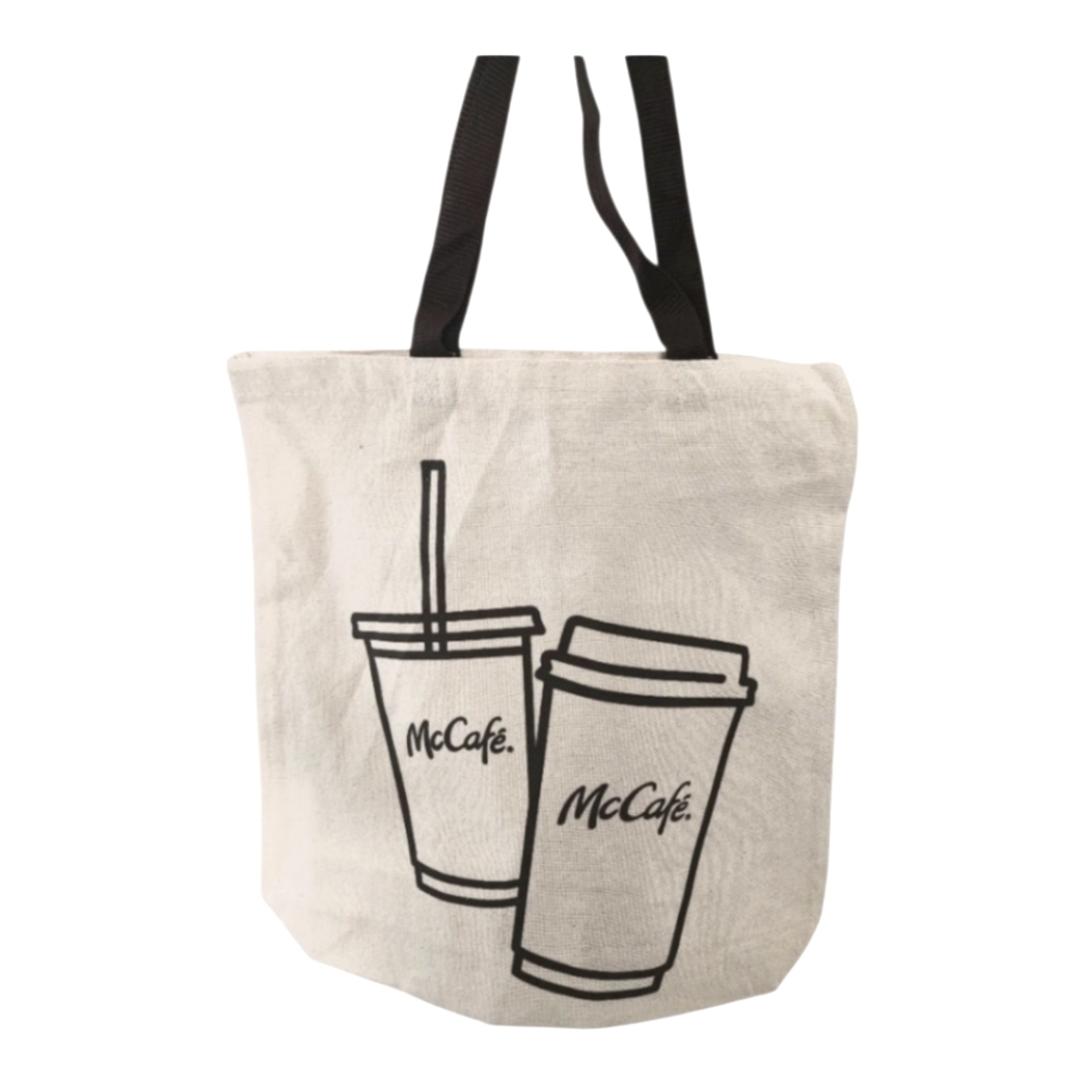 McDonald's Cream and Black Tote Bag